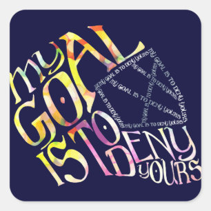 Sticker Carré Le gardien de hockey Ma typographie de but