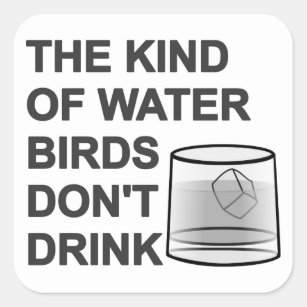 Sticker Carré Le genre d'oiseaux aquatiques ne boivent pas
