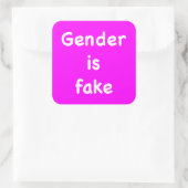 Sticker Carré Le genre est faux (Sac)