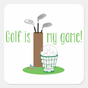 Sticker Carré Le golf est mon jeu