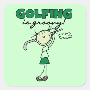 Sticker Carré Le golf est super
