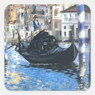 Sticker Carré Le grand canal de Venise Edouard Manet