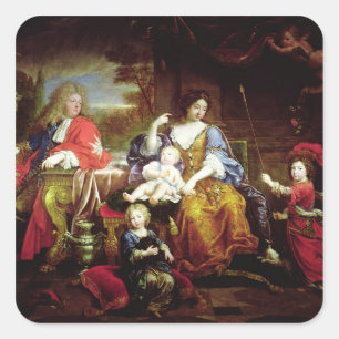 Sticker Carré Le Grand Dauphin avec sa femme