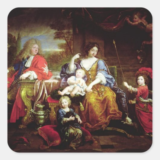 Sticker Carré Le Grand Dauphin avec sa femme (Devant)