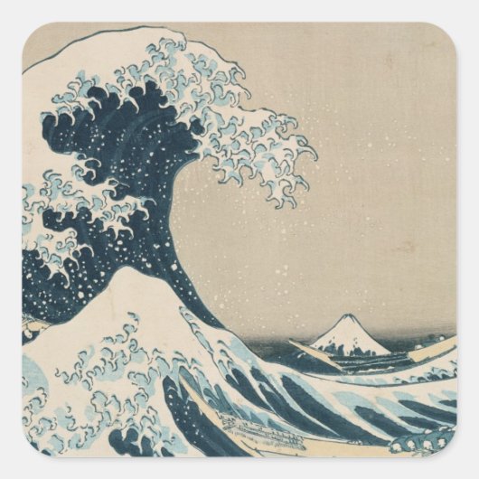 Sticker Carré Le Grand Wave de Kanagawa (Devant)