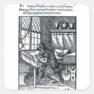 Sticker Carré Le graveur, édité par Hartman Schopper