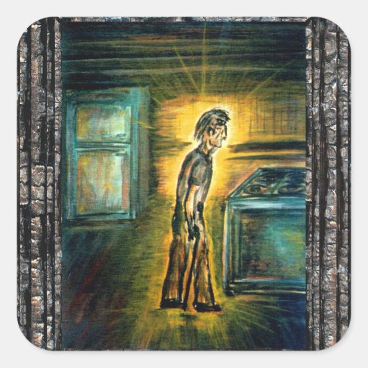 Sticker Carré Le guérisseur (Devant)