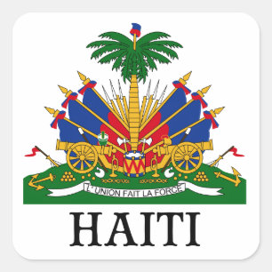 Sticker Carré Le HAÏTI - emblème/manteau des