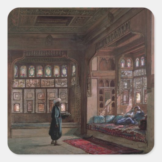 Sticker Carré Le Harem de Sheikh Sadat, Le Caire, 1870 (Devant)