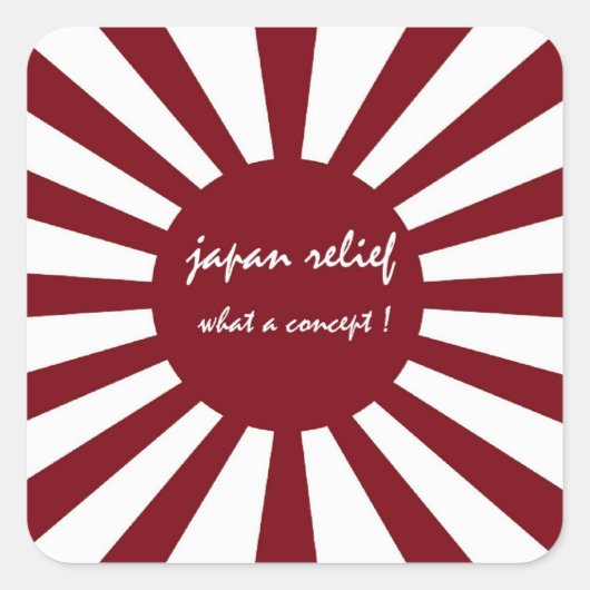 Sticker Carré le japon soulage quel concept (Devant)