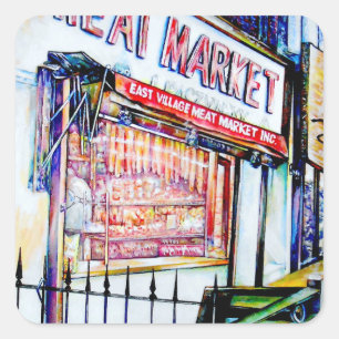 Sticker Carré Le jardin de la sagesse de l'East Village