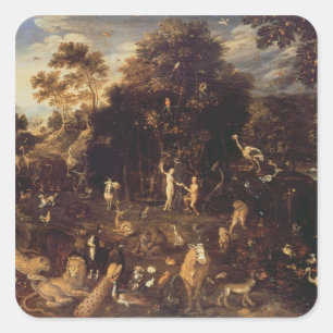 Sticker Carré Le jardin d'Eden