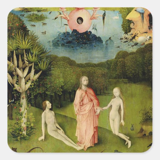 Sticker Carré Le Jardin des délices terrestres 2 (Devant)