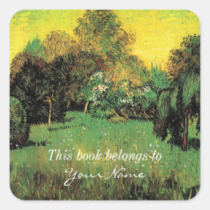 Sticker Carré Le jardin des poètes par Vincent van Gogh.