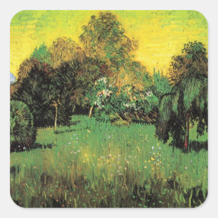 Sticker Carré Le jardin des poètes par Vincent van Gogh