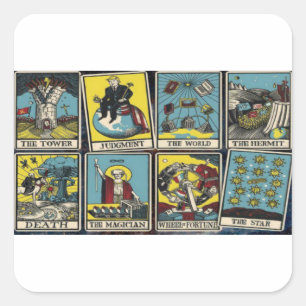 STICKER CARRÉ LE JEU DE CARTE D'ILLUMINATI