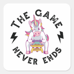 Sticker Carré Le Jeu ne se termine jamais