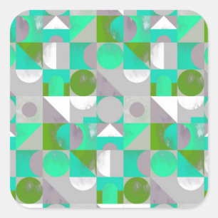 Sticker Carré Le jouet bloque le vert de petite taille