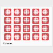 Sticker Carré  Le Joyau de CBC/Radio-Canada (Feuille)