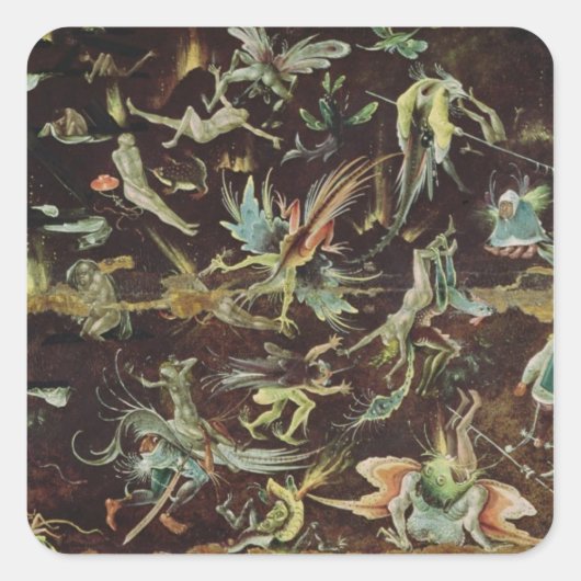 Sticker Carré Le jugement Dernier, c.1504 (Devant)