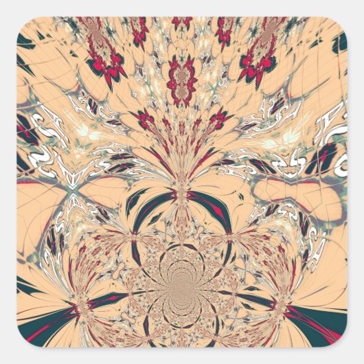 Sticker Carré Le Kaleidoscope Africain Vibrant : Un Plaisir Pais (Devant)