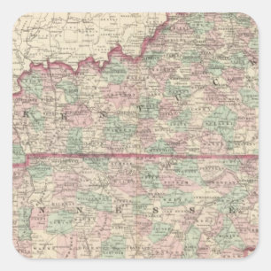 Sticker Carré Le Kentucky et le Tennessee