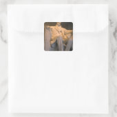 Sticker Carré Le Lincoln Memorial à Washington DC. (Sac)