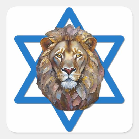 Sticker Carré Le Lion De Juda (Devant)