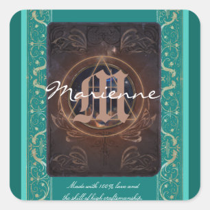 Sticker Carré Le livre de l'alchimiste et l'art baroque monogram