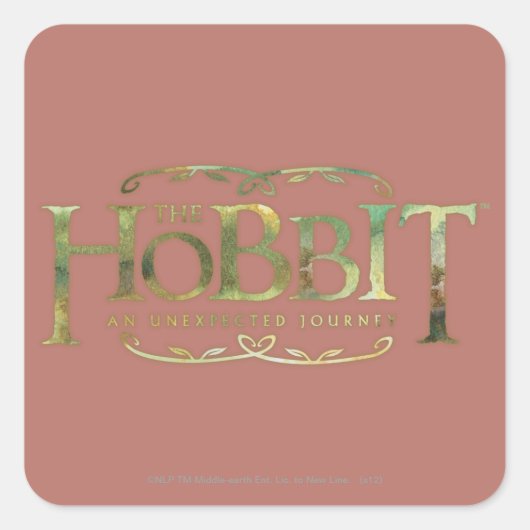 Sticker Carré Le logo Hobbit vert (Devant)