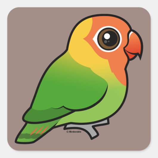 Sticker Carré Le Lovebird de Lilian (Devant)