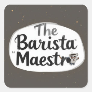 Sticker Carré Le Maestro Barista