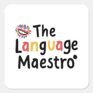 Sticker Carré Le Maestro de Langue