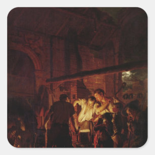 Sticker Carré Le magasin d'un forgeron, 1771
