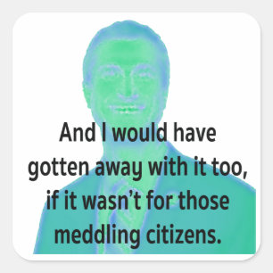 Sticker Carré Le maire parle