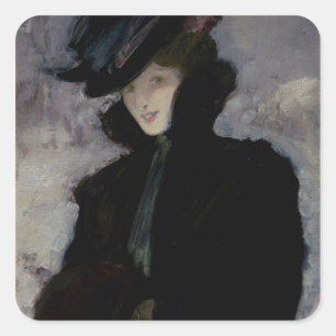 Sticker Carré Le Manteau De Fourrure