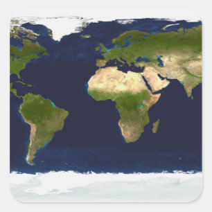 Sticker Carré Le marbre bleu