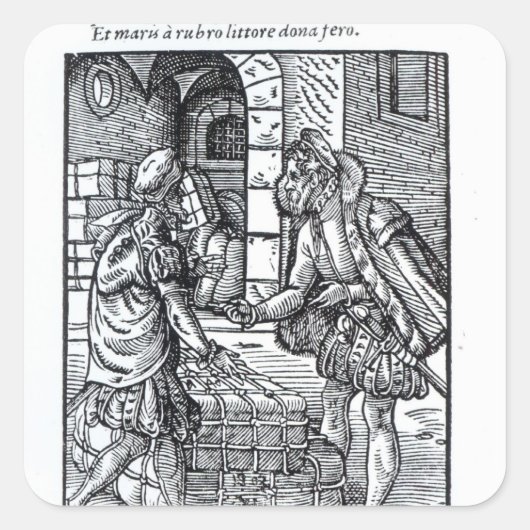 Sticker Carré Le marchand, publié par Hartman Schopper (Devant)