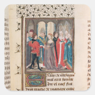 Sticker Carré Le mariage de Philippe Auguste Roi de France
