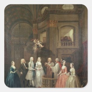 Sticker Carré Le Mariage de Stephen Beckingham et Mary Cox