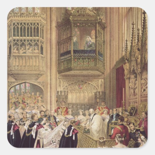 Sticker Carré Le mariage d'Edouard VII (Devant)