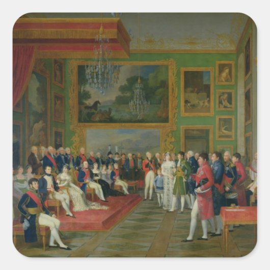 Sticker Carré Le mariage d'Eugène de Beauharnais (Devant)