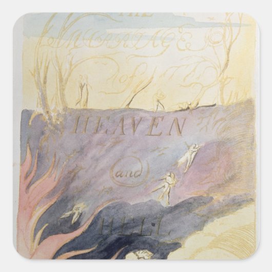 Sticker Carré Le mariage du ciel et de l'enfer (Devant)