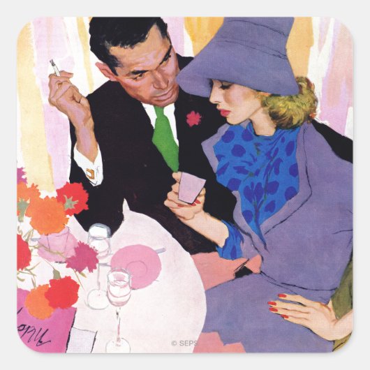 Sticker Carré Le mariage n'est pas pour moi (Devant)