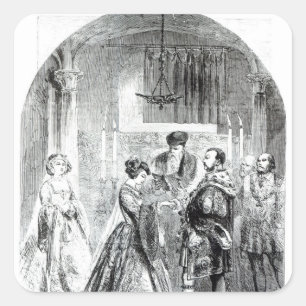 Sticker Carré Le mariage privé d'Anne Boleyn