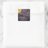 Sticker Carré Le mariage rustique du tournesol d'automne (Sac)