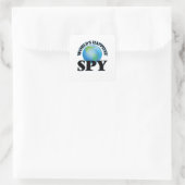 Sticker Carré Le meilleur espion du monde (Sac)