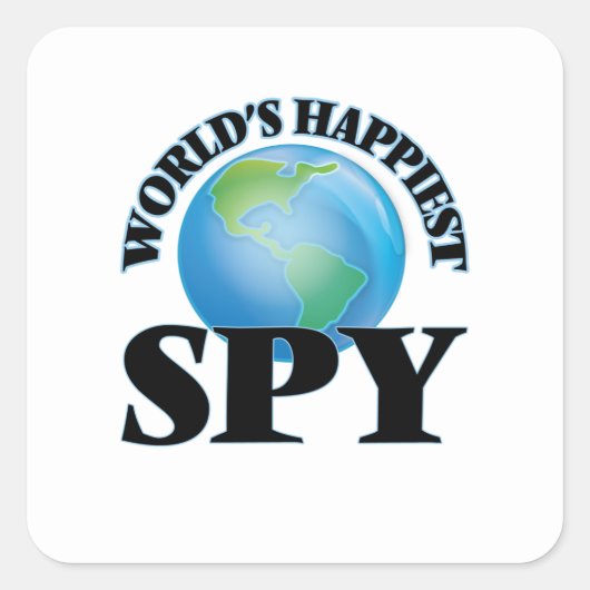 Sticker Carré Le meilleur espion du monde (Devant)