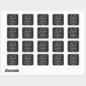 Sticker Carré Le Mélange Parfait | Chalkboard Wedding Favor (Feuille)