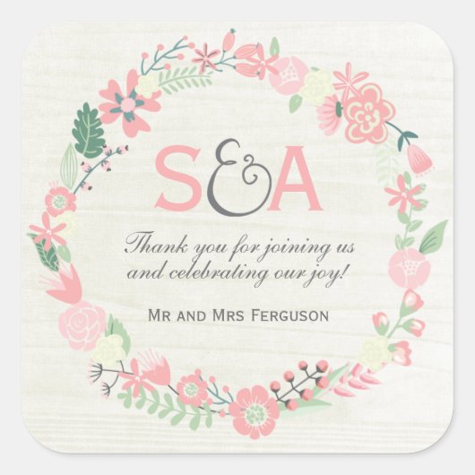 Sticker Carré Le Merci floral lunaire est favorable (Devant)